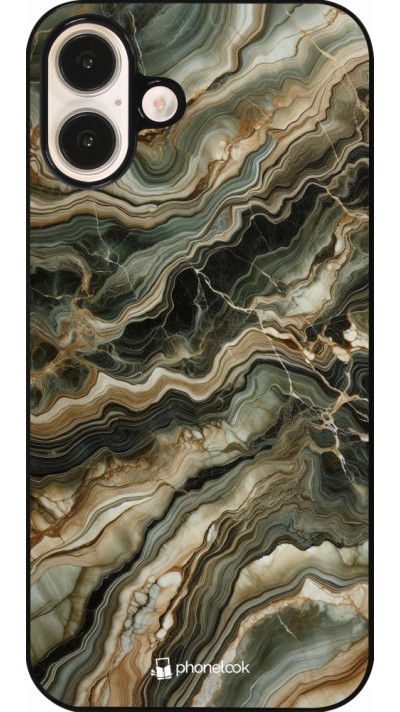 iPhone 16 Plus Case Hülle - Oliv Marmor