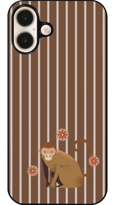 Coque iPhone 16 Plus - Monkey with stripes
