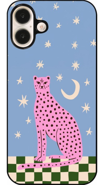 iPhone 16 Plus Case Hülle - Pink leopard with stars 2026
