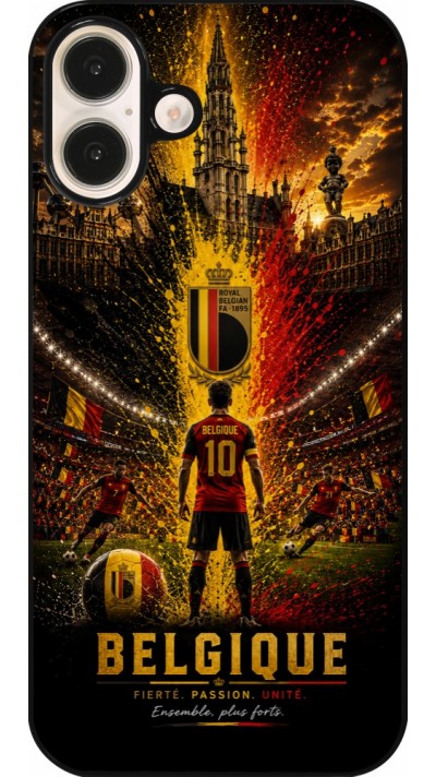iPhone 16 Plus Case Hülle - Fussball Belgien splash 2026