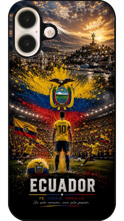 iPhone 16 Plus Case Hülle - Fussball Ecuador splash 2026