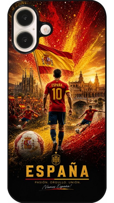 iPhone 16 Plus Case Hülle - Fussball Espanien splash 2026