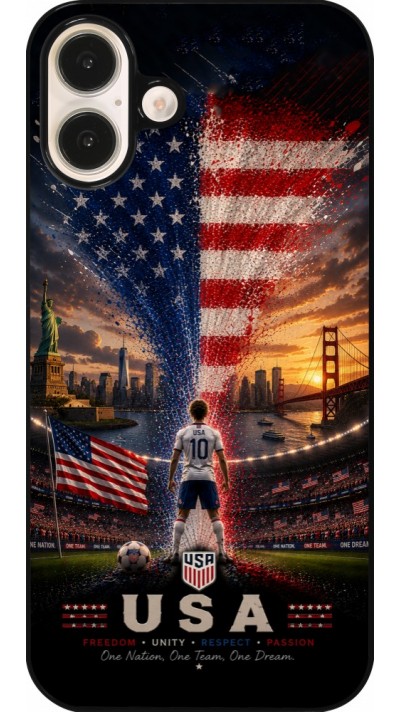 iPhone 16 Plus Case Hülle - Fussball Vereinigten Staaten splash 2026