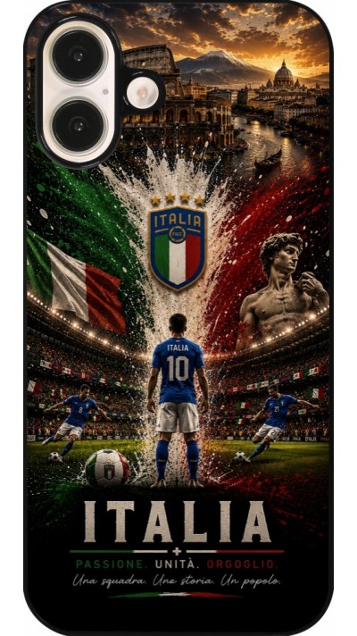 iPhone 16 Plus Case Hülle - Fussball Italien splash 2026