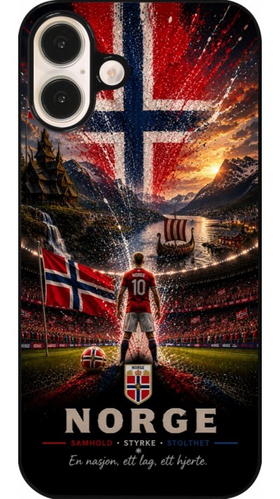iPhone 16 Plus Case Hülle - Fussball Norwegen splash 2026