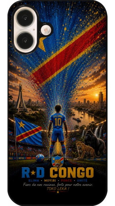 iPhone 16 Plus Case Hülle - Fussball Demokratische Republik Kongo splash 2026
