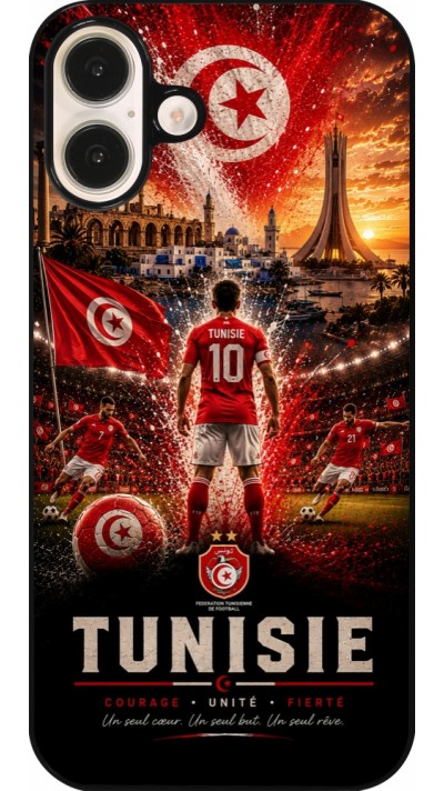 iPhone 16 Plus Case Hülle - Fussball Tunesien splash 2026