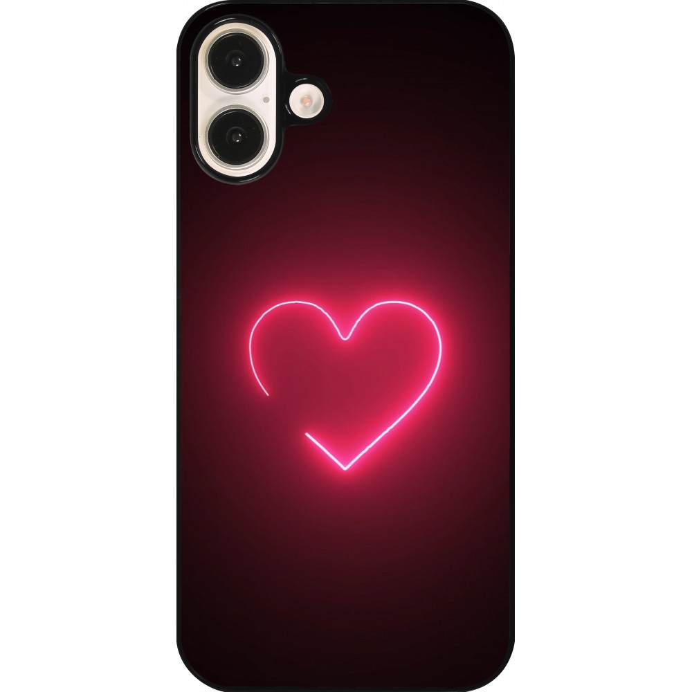 iPhone 16 Plus Case Hülle - Valentine 2023 single neon heart