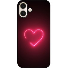 iPhone 16 Plus Case Hülle - Valentine 2023 single neon heart