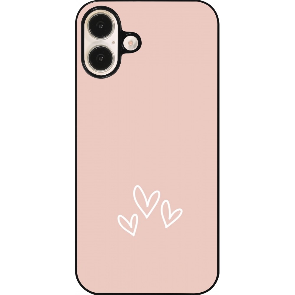 iPhone 16 Plus Case Hülle - Valentine 2023 three minimalist hearts