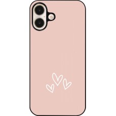 iPhone 16 Plus Case Hülle - Valentine 2023 three minimalist hearts