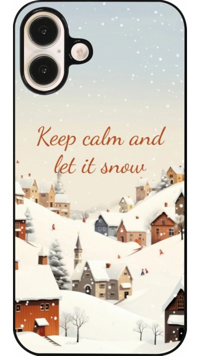 iPhone 16 Plus Case Hülle - Winter 25 Winter Keep calm and let it snow