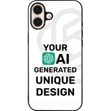 iPhone 16 Plus Case Hülle - Silikon schwarz 100% einzigartig erstellt dank Deiner Kreativität und künstlicher Intelligenz (KI)