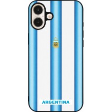 iPhone 16 Plus Case Hülle - Silikon schwarz Argentinien 2026 personalisierbares Fussballtrikot