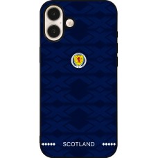 iPhone 16 Plus Case Hülle - Silikon schwarz Schottland 2026 personalisierbares Fussballtrikot