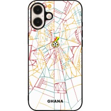 iPhone 16 Plus Case Hülle - Silikon schwarz Ghana 2026 personalisierbares Fussballtrikot