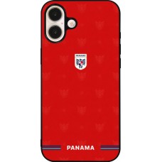 iPhone 16 Plus Case Hülle - Silikon schwarz Panama 2026 personalisierbares Fussballtrikot
