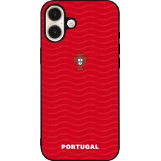 iPhone 16 Plus Case Hülle - Silikon schwarz Portugal 2026 personalisierbares Fussballtrikot