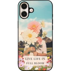 iPhone 16 Plus Case Hülle - Silikon schwarz Live life in full moon Spring 2026