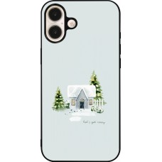 iPhone 16 Plus Case Hülle - Silikon schwarz Winter 25 Cosy House