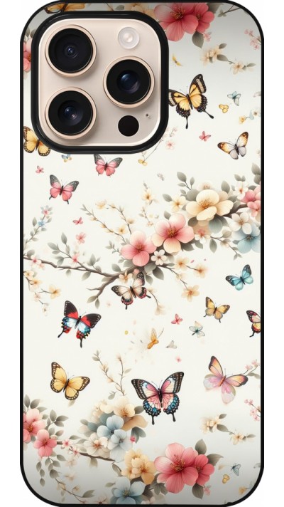 Coque iPhone 16 Pro - Spring 25 Papillons Légers