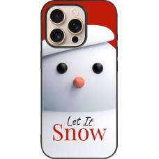 iPhone 16 Pro Case Hülle - Silikon schwarz Christmas 25 Xmas Snowman