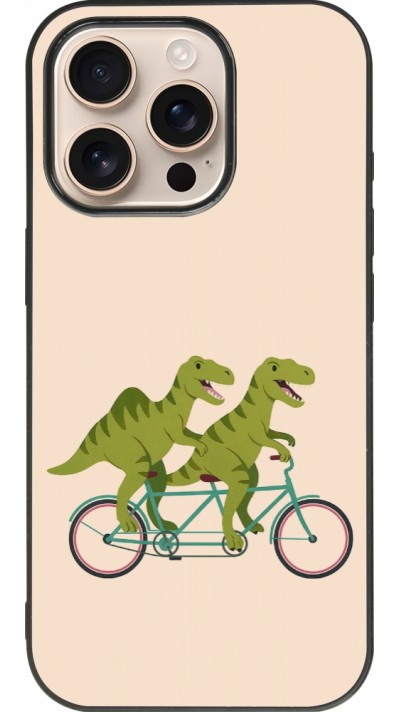 iPhone 16 Pro Case Hülle - Silikon schwarz Dinosaurs on bikes 2026