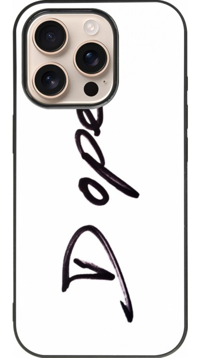 Coque iPhone 16 Pro - Silicone rigide noir Dope