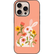 iPhone 16 Pro Case Hülle - Silikon schwarz Easter 2026 Rabbit collage