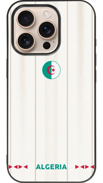iPhone 16 Pro Case Hülle - Silikon schwarz Algerien 2026 personalisierbares Fussballtrikot