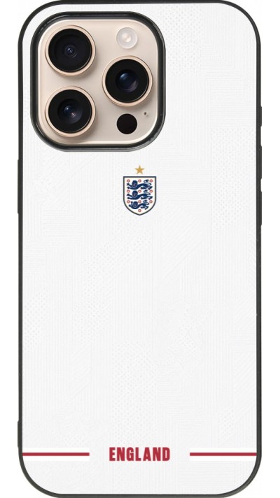 iPhone 16 Pro Case Hülle - Silikon schwarz England 2026 personalisierbares Fussballtrikot