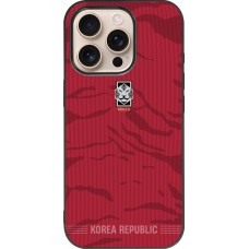iPhone 16 Pro Case Hülle - Silikon schwarz Südkorea 2026 personalisierbares Fussballtrikot