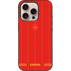 iPhone 16 Pro Case Hülle - Silikon schwarz Spanien 2026 personalisierbares Fussballtrikot