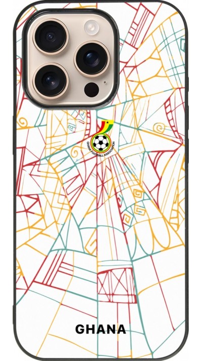 iPhone 16 Pro Case Hülle - Silikon schwarz Ghana 2026 personalisierbares Fussballtrikot