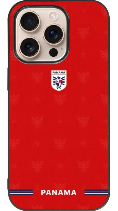 iPhone 16 Pro Case Hülle - Silikon schwarz Panama 2026 personalisierbares Fussballtrikot