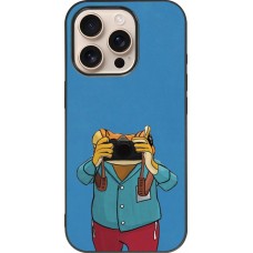 Coque iPhone 16 Pro - Silicone rigide noir Frog with camera DTMF