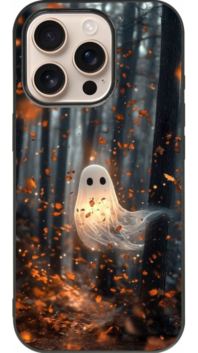 iPhone 16 Pro Case Hülle - Silikon schwarz Halloween 2025 Ghost in the forest