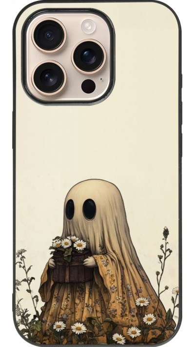 iPhone 16 Pro Case Hülle - Silikon schwarz Halloween 2025 Ghost gardener