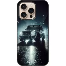 Coque iPhone 16 Pro - Silicone rigide noir Mercedes G AMG Night