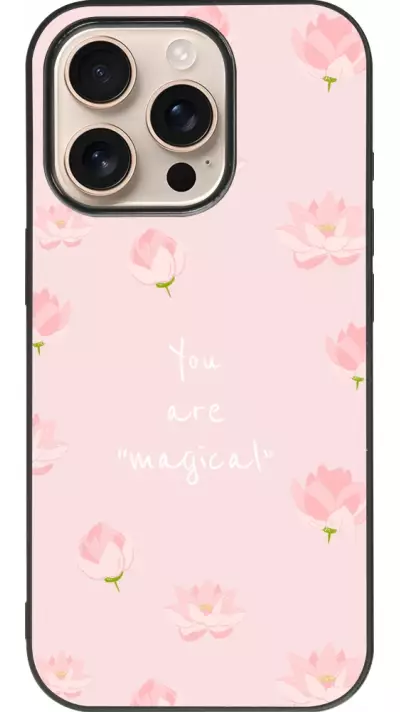 Coque iPhone 16 Pro - Silicone rigide noir Mom 2023 your are magical