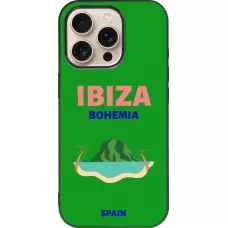 Coque iPhone 16 Pro - Silicone rigide noir Pop Summer Destination Ibiza