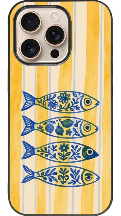 iPhone 16 Pro Case Hülle - Silikon schwarz Portuguese fish 2026