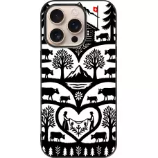 Coque iPhone 16 Pro - Silicone rigide noir Poya Suisse 2