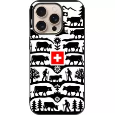Coque iPhone 16 Pro - Silicone rigide noir Poya Suisse 3