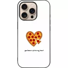 Coque iPhone 16 Pro - Silicone rigide noir Saint Valentines Day 26 You have my pizza heart