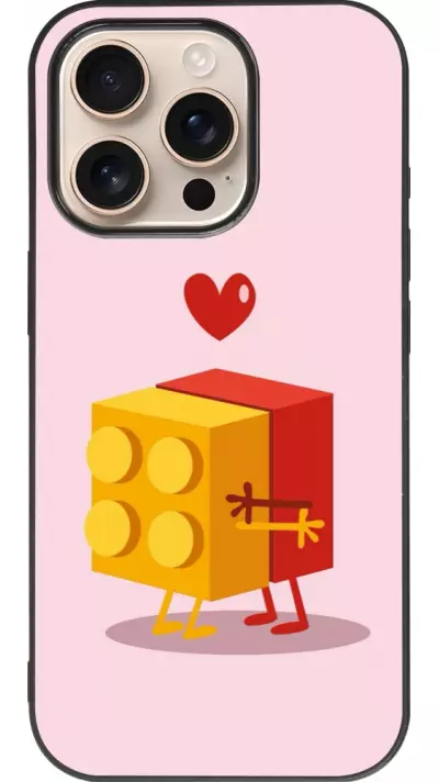 Coque iPhone 16 Pro - Silicone rigide noir Saint Valentines Day 26 Puzzle