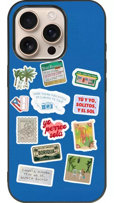 Coque iPhone 16 Pro - Silicone rigide noir Seals of the Dominican Republic DTMF