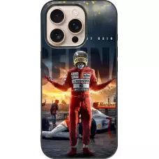 Coque iPhone 16 Pro - Silicone rigide noir Senna The King of Rain