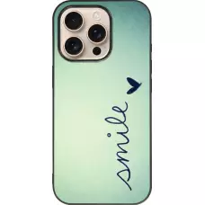 Coque iPhone 16 Pro - Silicone rigide noir Smile