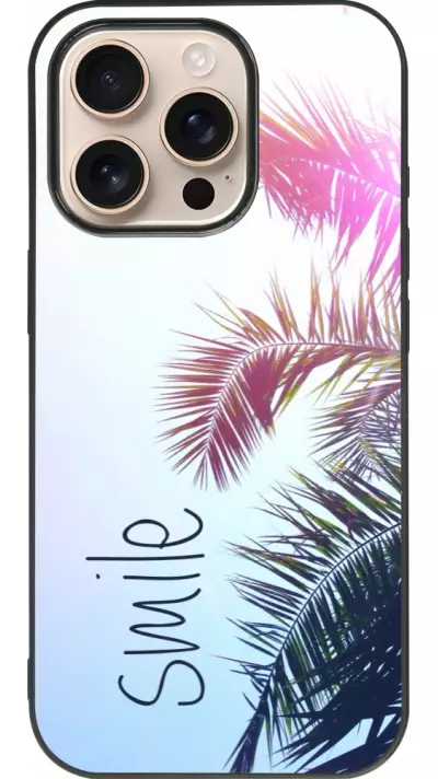 Coque iPhone 16 Pro - Silicone rigide noir Smile 05